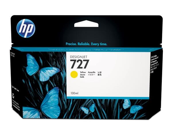 Blekk HP 727 B3P21A gul Blekk til HP Designjet 